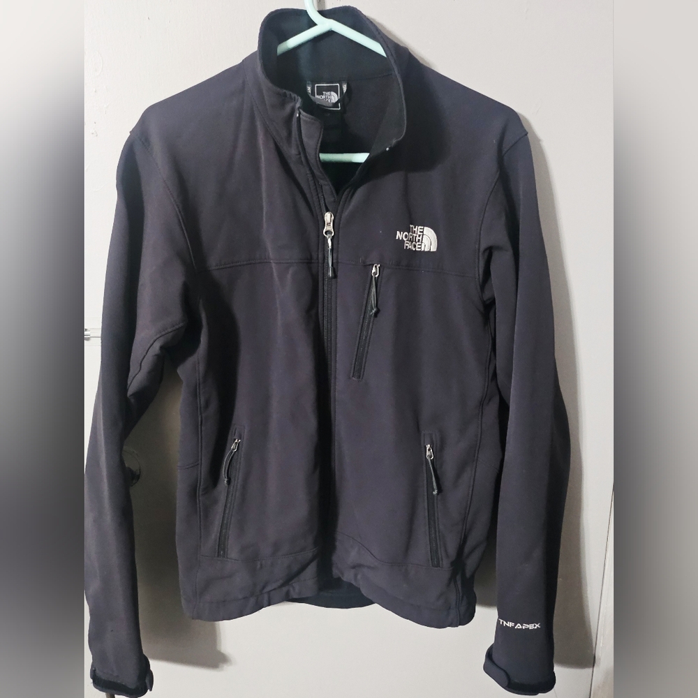 Womens The North Face soft shell jacket size small black/white